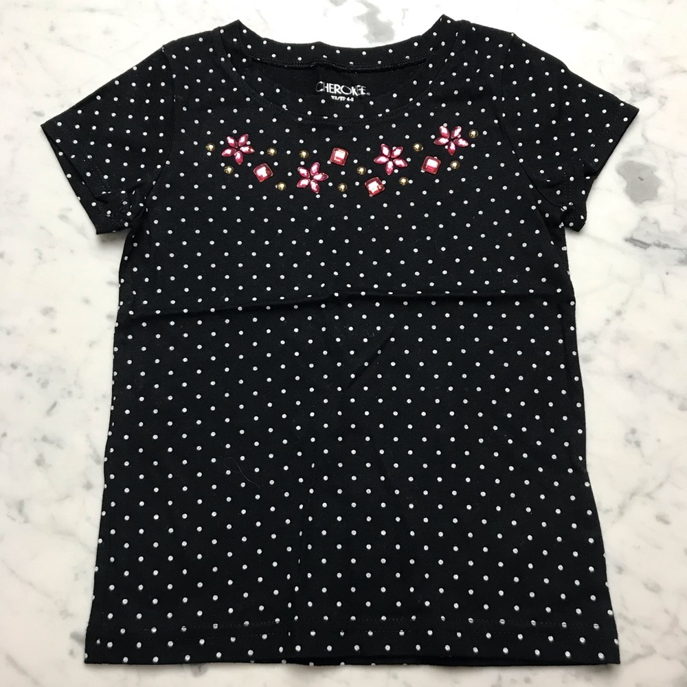 Cherokee Polka Dot Gemstone Short Sleeve T Shirt